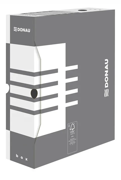 Pudło archiwizacyjne DONAU 100 mm szaro białe /7661301FSC-13/