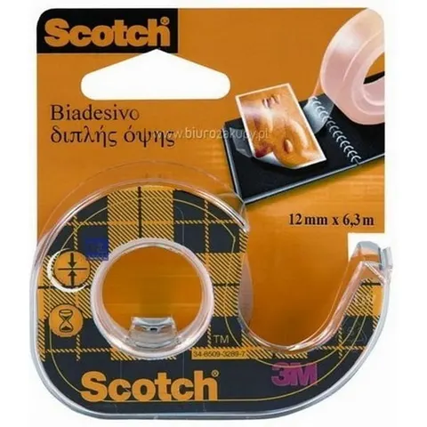 Taśma dwustronna SCOTCH 12 mm x 6,3 m z podajnikiem /3M-70005232866/
