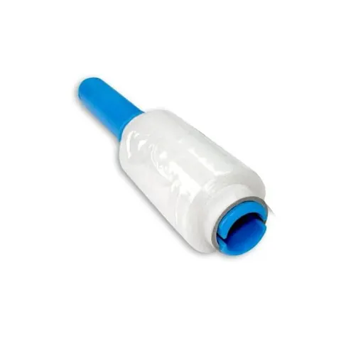 Folia stretch transparentna MINI 10cm 0,3kg netto +/- 3% 23mic + dyspenser