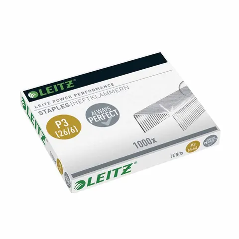 Zszywki 26/6 uniwersalne LEITZ Power Performance 30 kartek kol. srebrny 1000 szt. 55720000