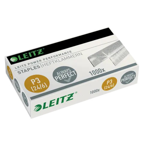 Zszywki 24/6 uniwersalne LEITZ Power Performance 30 kartek kol. srebrny 1000 szt. 55700000