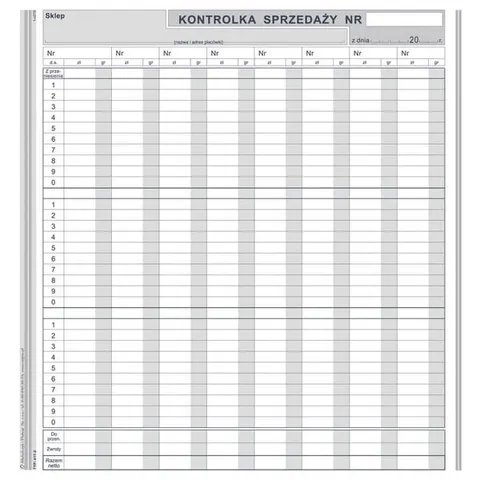 Druk Kontrolka Sprzedaży 414-2 Michalczyk i Prokop
