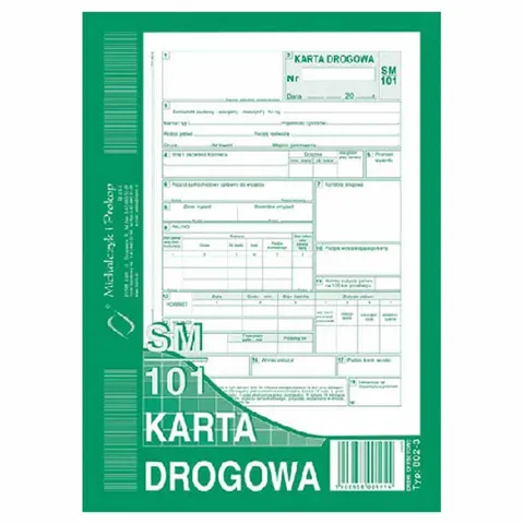 Michalczyk i Prokop Karta Drogowa Samochód Osobowy A5 802-3