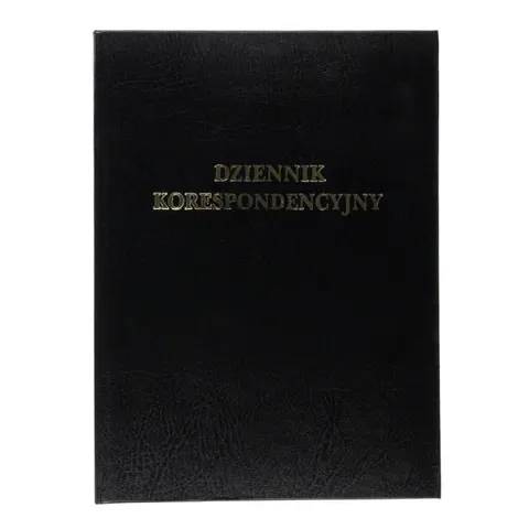 Dziennik korespondencyjny A4 96k czarny Barbara