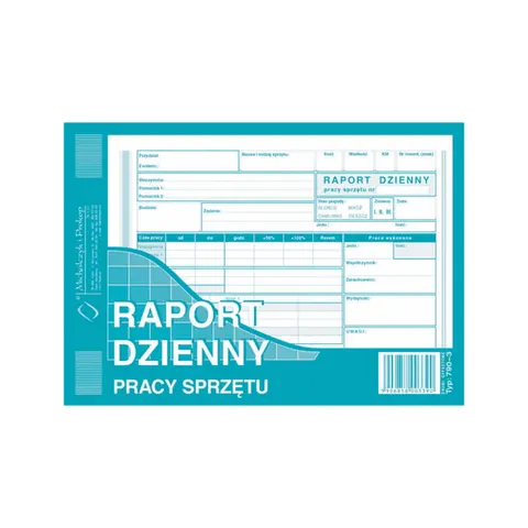 Druk "Raport Dzienny Pracy Sprzętu" MICHALCZYK I PROKOP A5 /790-3/