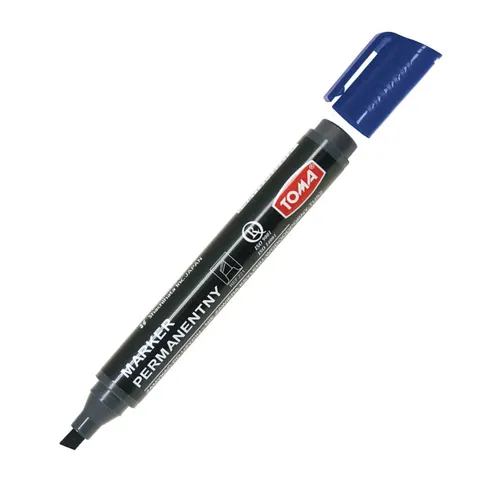 Marker permanentny Toma TO-221 niebieski ścięty
