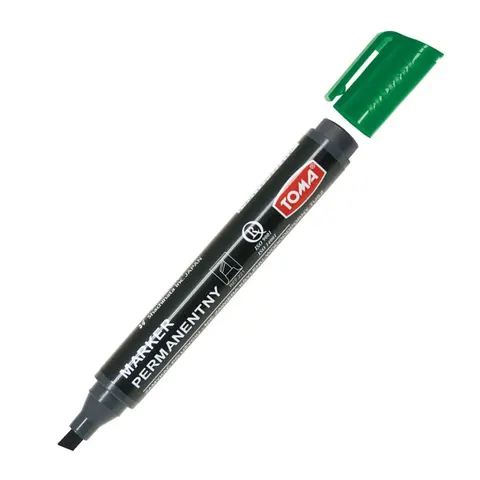 Marker permanentny Toma TO-221 zielony ścięty