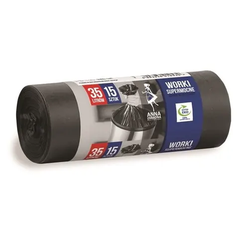 Worki na śmieci Stella Service Pack MOCNE LD 35l 15 szt czarne
