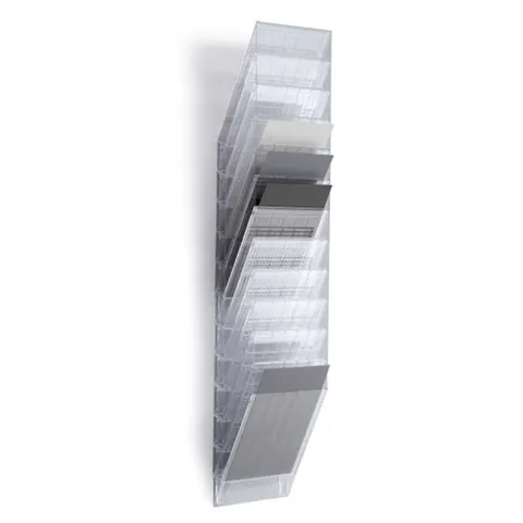 Zestaw 12 pojemników pionowych na dokumenty DURABLE FLEXIBOXX A4 transparentny