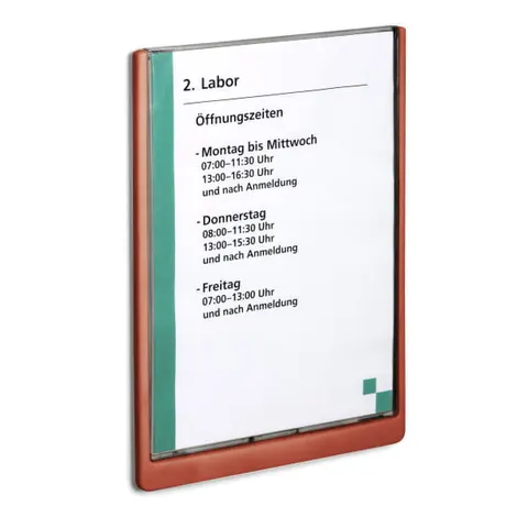 Tabliczka informacyjna DURABLE CLICK SIGN A4 czerwona