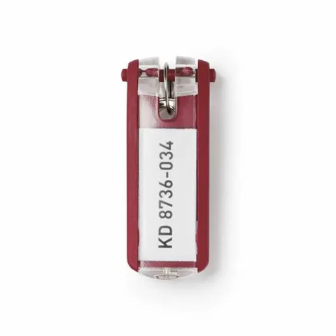 Zawieszki do kluczy KEY CLIP (6szt.) czerwone DURABLE 1957-03