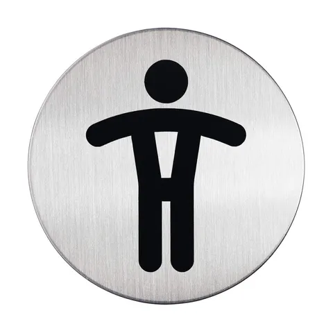 Tabliczka piktogram WC MĘSKI PICTO śr. 83 mm/4905 23/