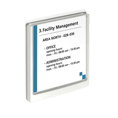 Tabliczka informacyjna DURABLE CLICK SIGN 149x148,5mm biała /486202/