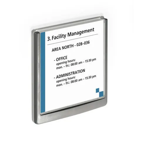 Tabliczka informacyjna DURABLE CLICK SIGN 149x148,5mm grafitowa /486237/