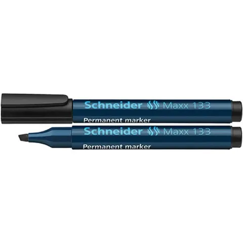 Marker permanentny SCHNEIDER Maxx 133, ścięty, 1-4 mm, czarny /SR113301/