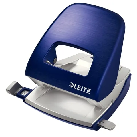 Dziurkacz duży metalowy LEITZ Style 30 kartek niebieski