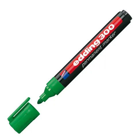 Marker permanentny 300-4 zielony okrągła końcówka 300/004/Z EDDING