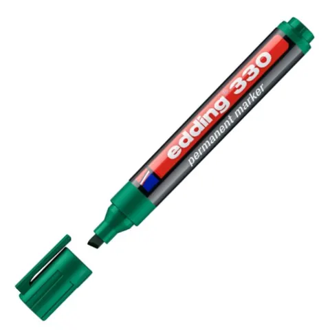 Marker permanentny ścięty E-330/004 zielony EDDING