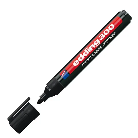 Marker permanentny Edding 300 czarny, okrągła końcówka