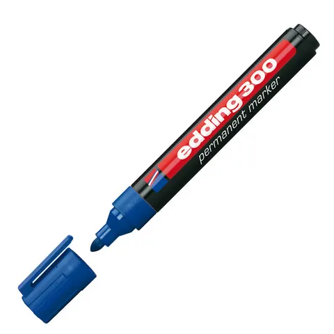 Marker permanentny Edding 300 niebieski, okrągła końcówka