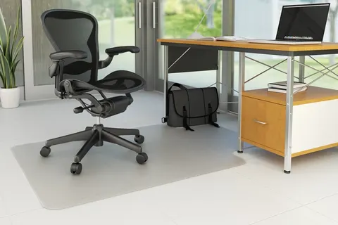 Mata pod krzesło Q-Connect, na podłogi twarde, 134x115cm, kształt T /KF00192/