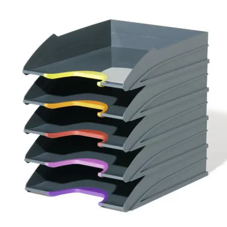 VARICOLOR zestaw 5 tacek na dokumenty Antracyt 770557 DURABLE