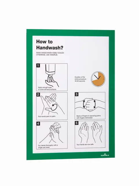 Ramka samoprzylepna DURABLE DURAFRAME A4 zielona 2 sztuki /487205/