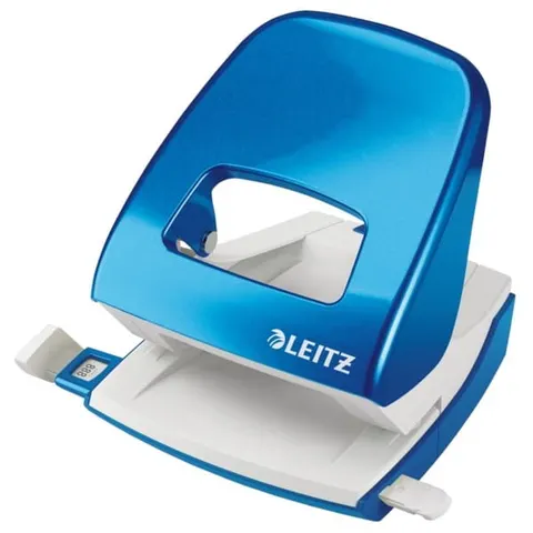Dziurkacz LEITZ New Nexxt metalowy 30k niebieski