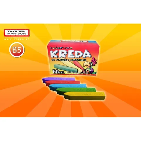 Kreda kolorowa kwadratowa 50szt