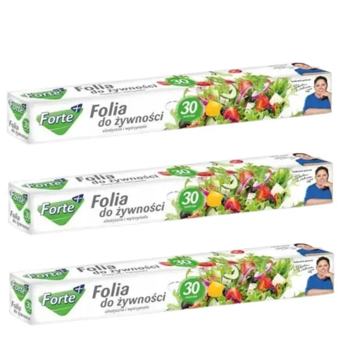 FORTE+ Folia do żywności BOX 30 m, pakiet 3 szt.