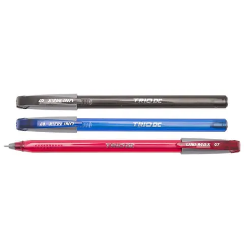 Długopis UNI-MAX Trio DC Tinted 0.7mm Czerwony /0440-0002-05/