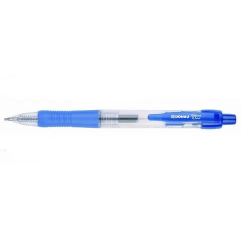 Długopis żelowy automatyczny DONAU kol. niebieski kol. obudowy przezroczysty 0,5mm 7344001PL-10