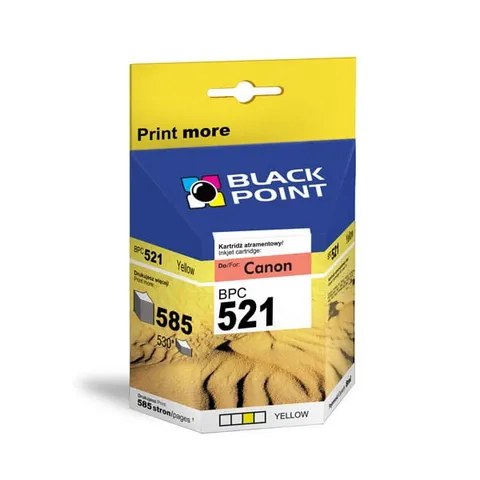 Tusz zamienny do CANON CLI521Y marki Black Point, yellow