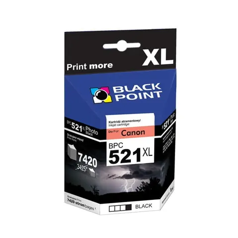 Tusz zamienny do CANON CLI521BK marki Black Point, photo black