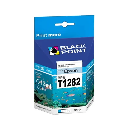 Tusz zamienny do EPSON T1282 marki Black Point, cyan