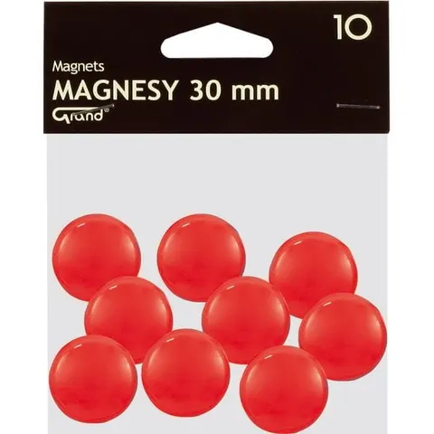 MAGNESY 30MM GRAND CZERWONE 10SZT /130-1695/