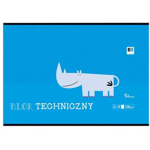 Blok techniczny A4/240g biały 10 kartek BB KIDS INTERDRUK /BLTBB/