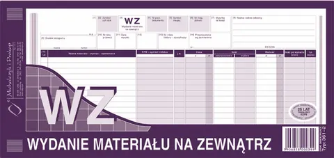 WZ 1/3 A3 WYDANIE MATERIAŁU NA ZEWNĄTRZ 361-2 80K/S M&P