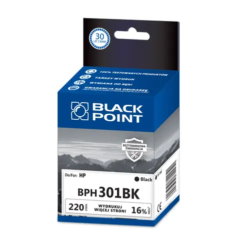Tusz HP CH561EE 301 czarny BLACK POINT /BPH301BK/