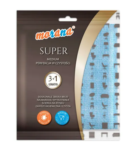 Ścierka antybakteryjna MORANA SUPER MEDIUM mix kolorów 4szt