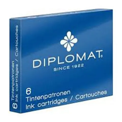 Naboje do piór DIPLOMAT niebieskie 6szt.