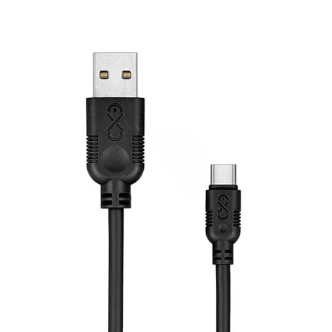 Kabel USB 2.0 ze złączem USB-C EXC WHIPPY 0,9m czarny 1szt. /XM-938462/