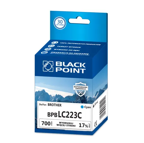 Tusz BROTHER LC-223C cyan BLACK POINT /BPBLC223C/