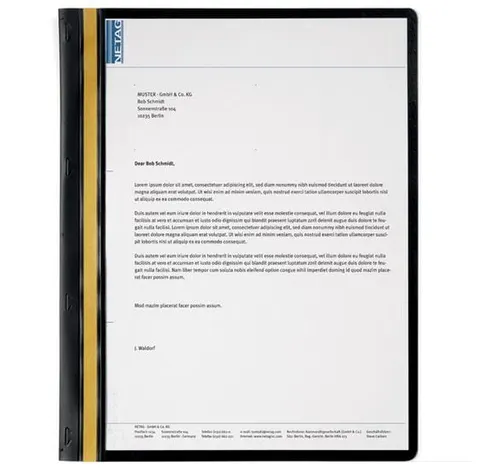 Skoroszyt do oprawy dokumentów A4 DURABIND 1-30 kartek czarny 225001