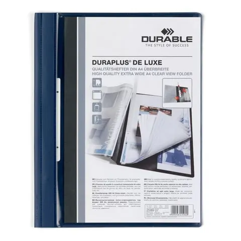 Skoroszyt prezentacyjny DURAPLUS de Luxe granatowy A4 2589 07