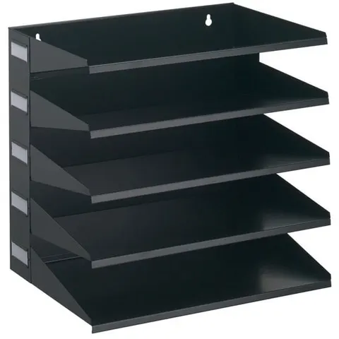 Sorter do dokumentów 5 półek czarny 336001
