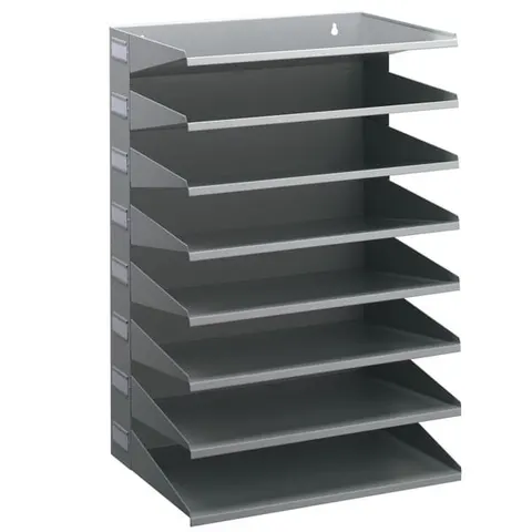 Sorter do dokumentów 8 półek szary 336110