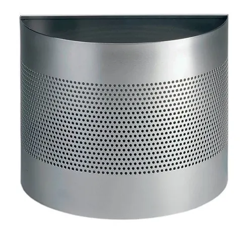 Kosz na śmieci półokrągły 20l perforacja 165mm srebrny 331723