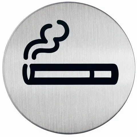 Tabliczka piktogram DLA PALĄCYCH PICTO śr. 83 mm 4910 23 [WYPRZEDAŻ]