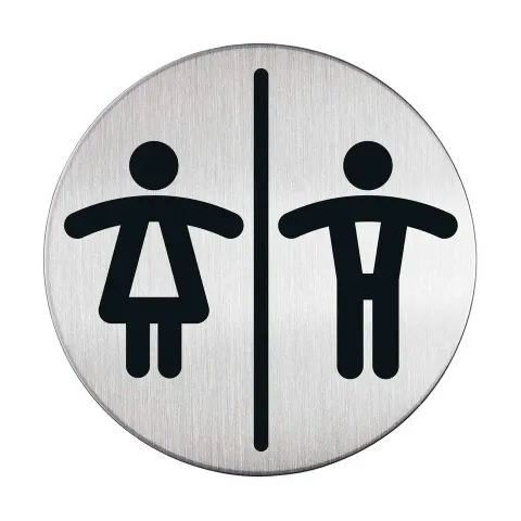 Tabliczka piktogram WC DLA PAŃ I PANÓW PICTO śr. 83 mm 4923 19
